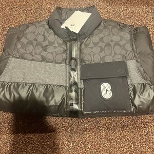 Coach Black Puffer Vest